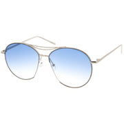 zeroUV Oversize Thin Metal Flat Gradient Flat Lens Sunglasses A845 Sunglasses