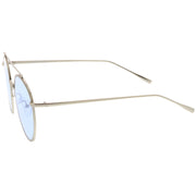 zeroUV Modern Slim Round Color Tone Aviator Sunglasses A871 Sunglasses