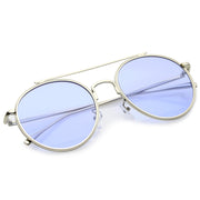 zeroUV Modern Slim Round Color Tone Aviator Sunglasses A871 Sunglasses