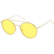 zeroUV Modern Slim Round Color Tone Aviator Sunglasses A871 Sunglasses