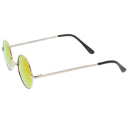 zeroUV Retro Lennon Style Round Circle Metal Mirror Lens Sunglasses 1408 Sunglasses
