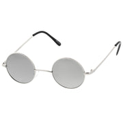 zeroUV Retro Lennon Style Round Circle Metal Mirror Lens Sunglasses 1408 Sunglasses