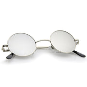 zeroUV Retro Lennon Style Round Circle Metal Mirror Lens Sunglasses 1408 Sunglasses