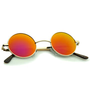 zeroUV Retro Lennon Style Round Circle Metal Mirror Lens Sunglasses 1408 Sunglasses