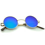 zeroUV Retro Lennon Style Round Circle Metal Mirror Lens Sunglasses 1408 Sunglasses