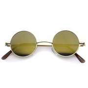 zeroUV Retro Lennon Style Round Circle Metal Mirror Lens Sunglasses 1408 Sunglasses
