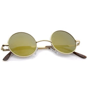 zeroUV Retro Lennon Style Round Circle Metal Mirror Lens Sunglasses 1408 Sunglasses