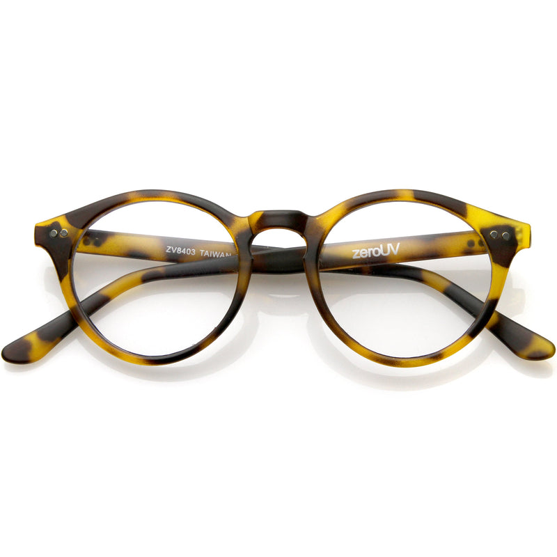 zeroUV Vintage European Clear Lens Small Round Glasses 8403 Glasses