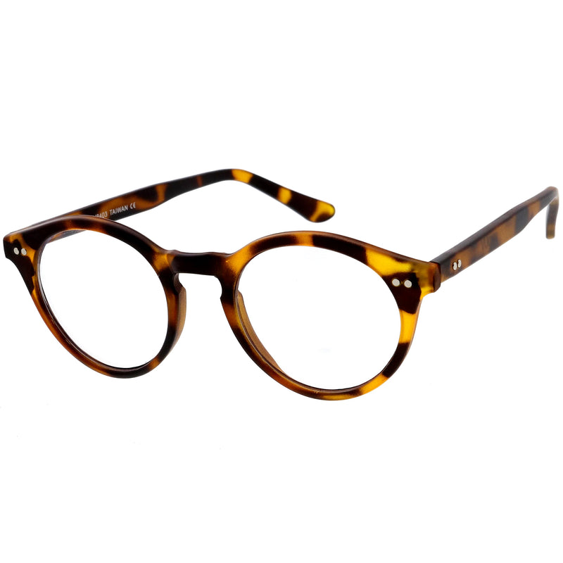zeroUV Vintage European Clear Lens Small Round Glasses 8403 Glasses