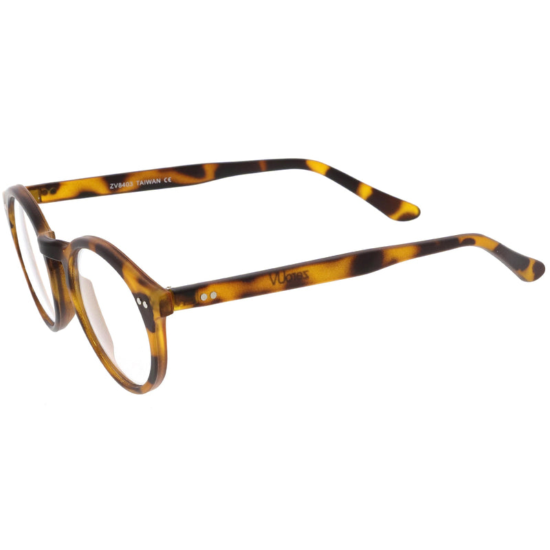 zeroUV Vintage European Clear Lens Small Round Glasses 8403 Glasses