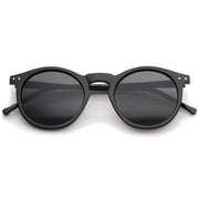 zeroUV Dapper Key Hole Vintage Horned Rim Round Circle Indie Sunglasses 8943 Sunglasses