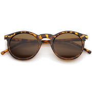 zeroUV Dapper Key Hole Vintage Horned Rim Round Circle Indie Sunglasses 8943 Sunglasses