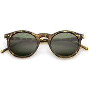 zeroUV Dapper Key Hole Vintage Horned Rim Round Circle Indie Sunglasses 8943 Sunglasses