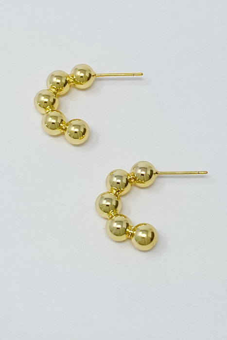 Golden Dots Hoop Earrings