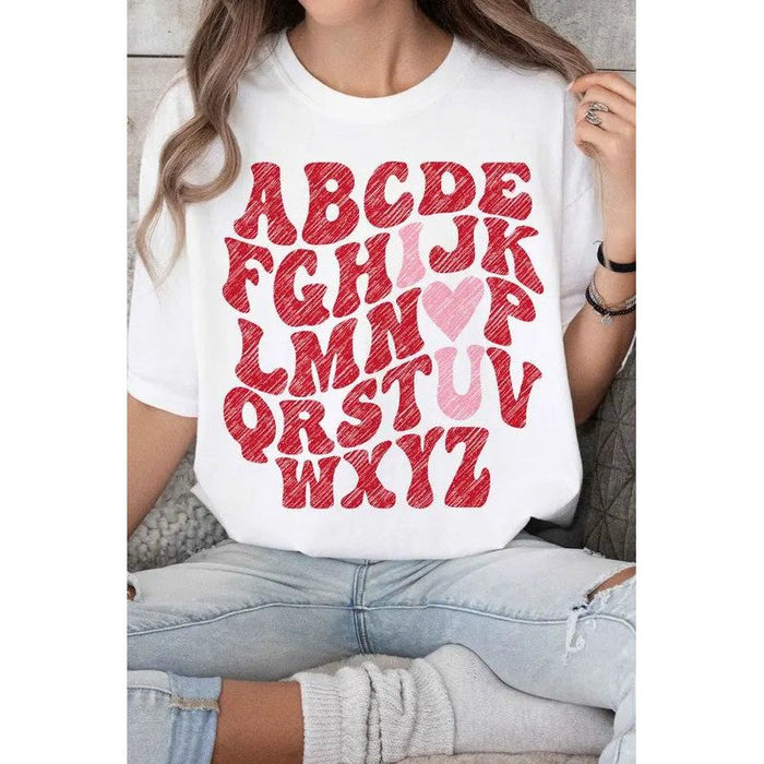 ALPHIA | ABCD I ❤️ U Valentine’s Day Graphic Tee