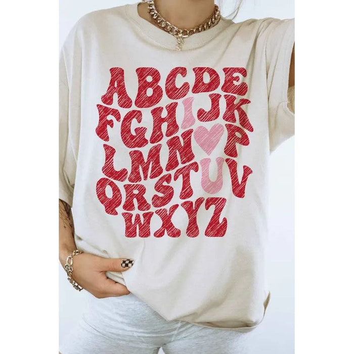 ALPHIA | ABCD I ❤️ U Valentine’s Day Graphic Tee