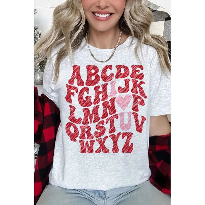 ALPHIA | ABCD I ❤️ U Valentine’s Day Graphic Tee