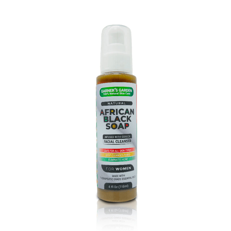 Garner's Garden African Black Soap Foaming Facial Cleanser | H2O2 Facial Cleanser
