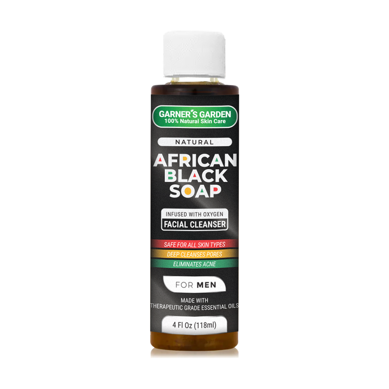 Garner's Garden African Black Soap Facial Cleanser | Men's | H2O2 Facial Cleanser