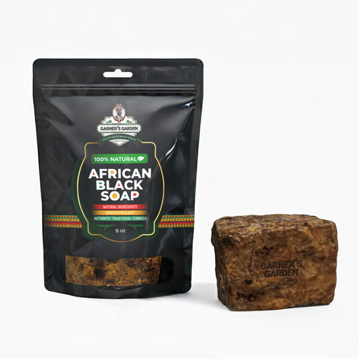 Garner's Garden Raw African Black Soap Bar (0.5 lb) Soap