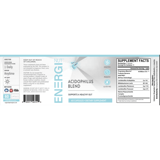 Energi Nutrition Acidophilus Blend Supplement