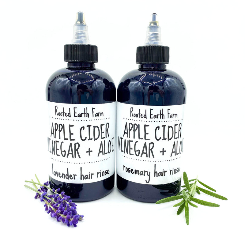 Rooted Earth Farm + Apothecary Herbal Aloe Vinegar Hair Rinse Hair + Nail Care