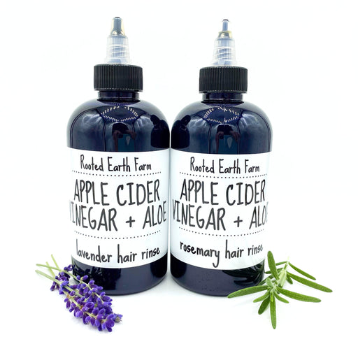 Rooted Earth Farm + Apothecary Herbal Aloe Vinegar Hair Rinse Hair + Nail Care