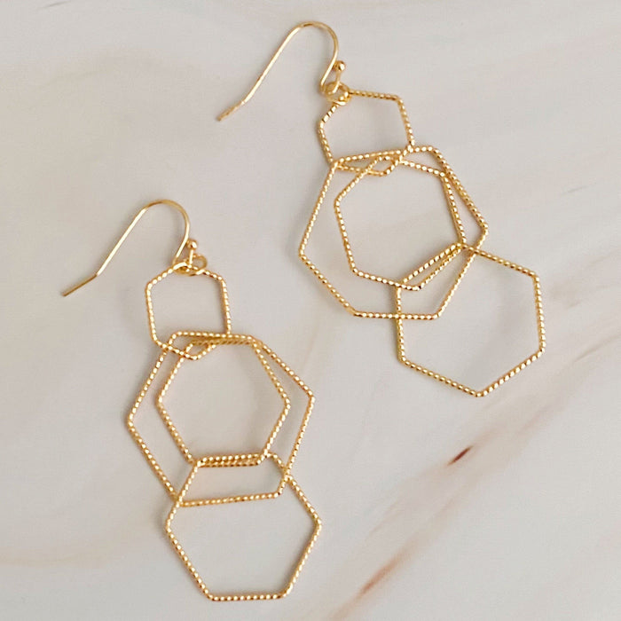 Dainty Dimensional Drop Earrings