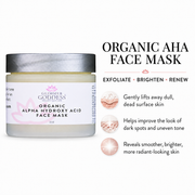 Glimmer Goddess® Organic Skin Care Organic AHA Face Mask – Renewing Treatment for Exfoliation & Glow Masks & Peels White Smoke