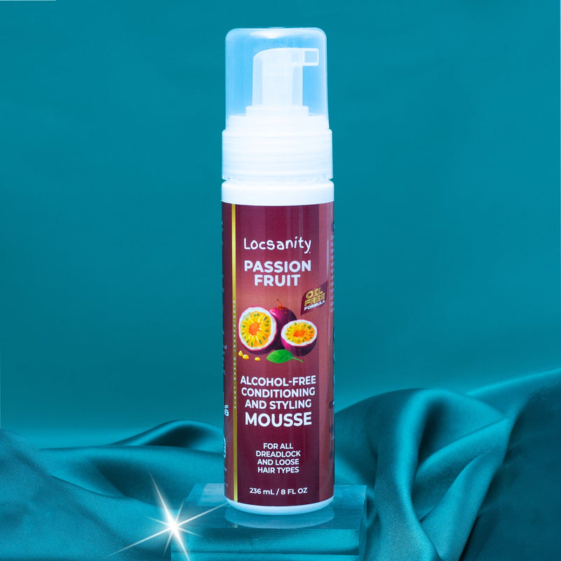 Locsanity Locsanity Passion Fruit Alcohol-Free Conditioning and Styling Mousse, Rolling, Twisting, Locking Mousse- Dreadlocks, Locs, Sisterlocks, Loose Natural Hair, Braidlocs Locking & Tightening & Moisturizing