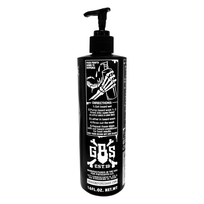 Grave Before Shave GRAVE BEFORE SHAVE™  BEARD WASH SHAMPOO 16oz. Pump-top Soap/shampoo
