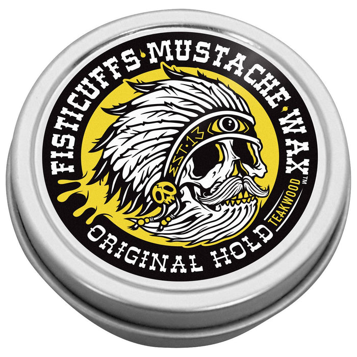 Grave Before Shave Teakwood Scent Fisticuffs Mustache Wax "Original Hold"