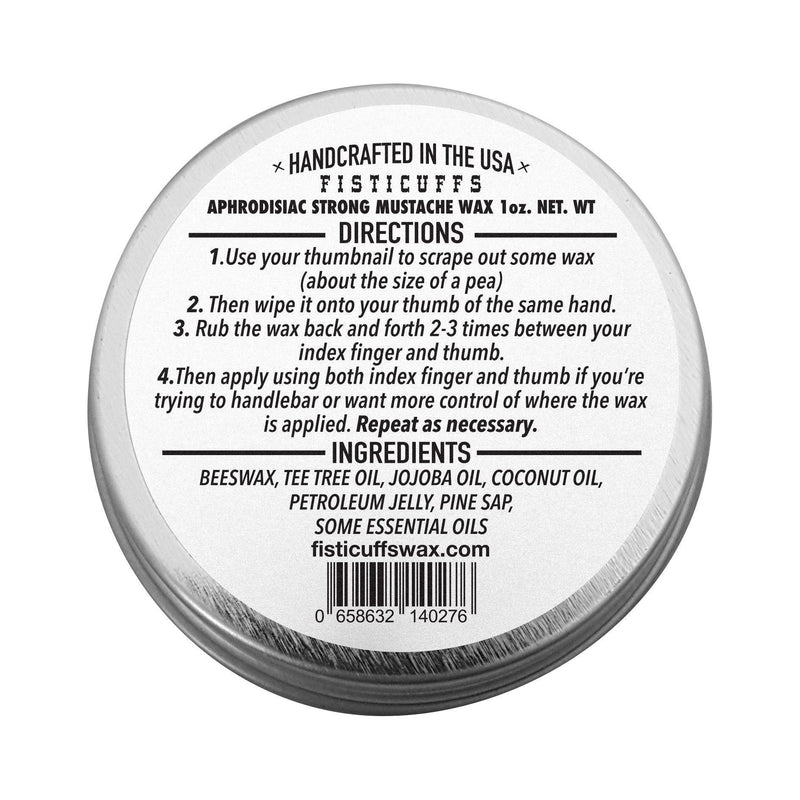 Grave Before Shave Fisticuffs™ Aphrodisiac Blend Strong Hold Mustache Wax 1 OZ. Tin Mustache Wax