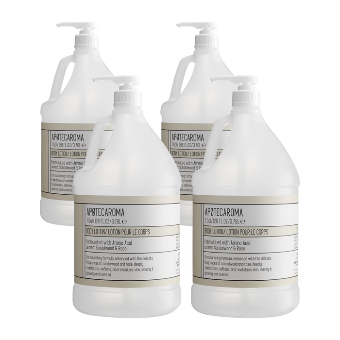 APOTECAROMA 4-Pack Body Lotion Refill - 4 Pack of 1 Gallon Pump Dispensers