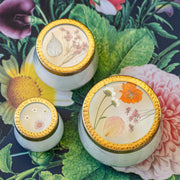 Rosy Rings Apricot Rose Large Pressed Floral Candle Pressed Floral Candles