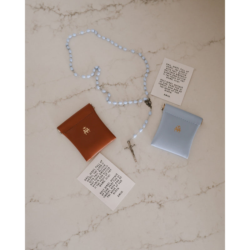 Be A Heart Blue Rosary Pouch Accessories Dark Gray