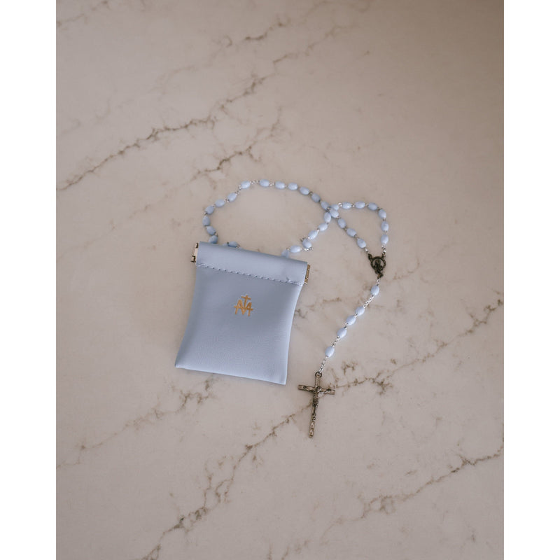 Be A Heart Blue Rosary Pouch Accessories Rosy Brown