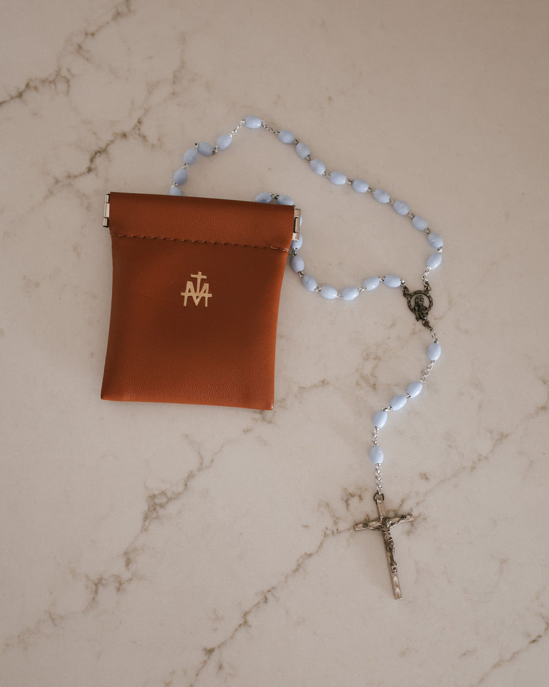 Be A Heart Brown Rosary Pouch Accessories Rosy Brown