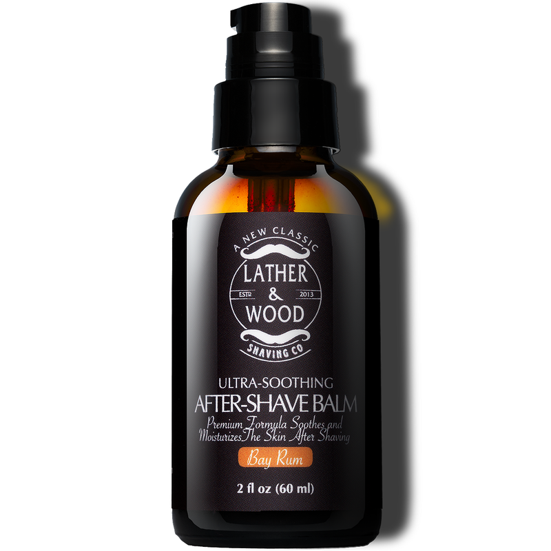 Lather & Wood Shaving Co After-Shave Balm - Bay Rum Men Grooming, Health