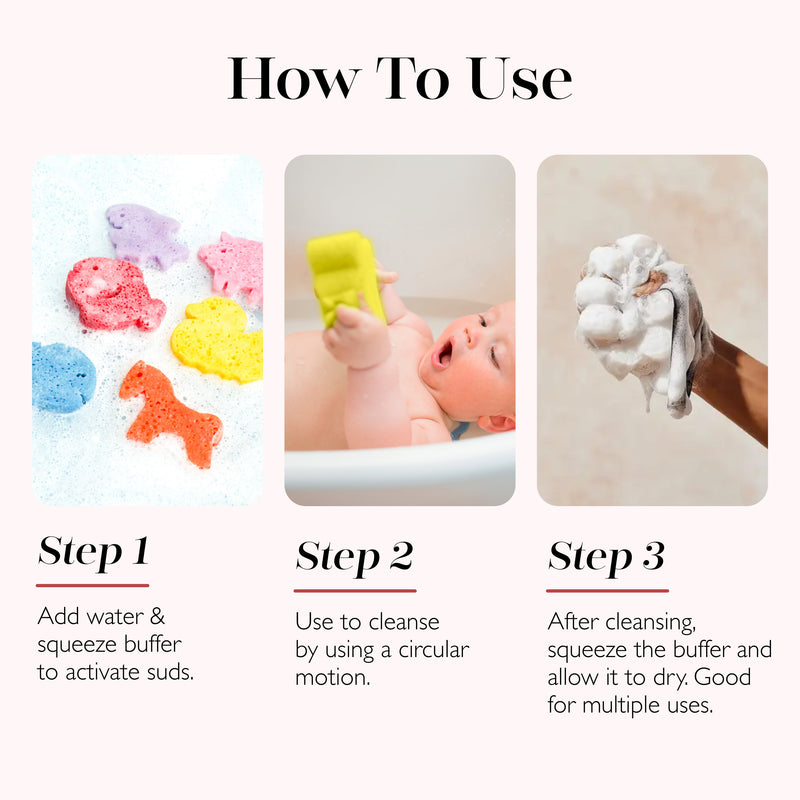 Spongellé Tina Triceratops | Spongeasaurus Dinosaur Buffer Body Wash Infused Buffer