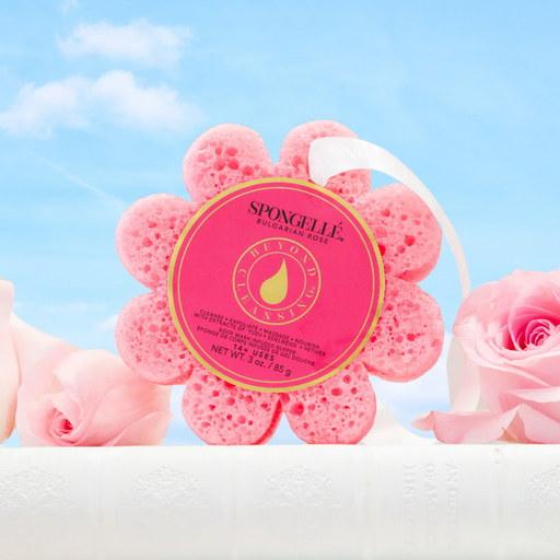 Spongellé Bulgarian Rose | Wild Flower Bath Sponge Body Wash Infused Buffer