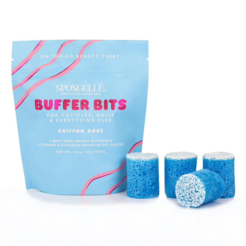 Spongellé Chiffon Rose | Confection Buffer Bits Pedi Buffer