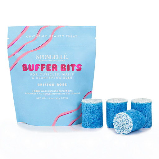 Spongellé Chiffon Rose | Confection Buffer Bits Pedi Buffer