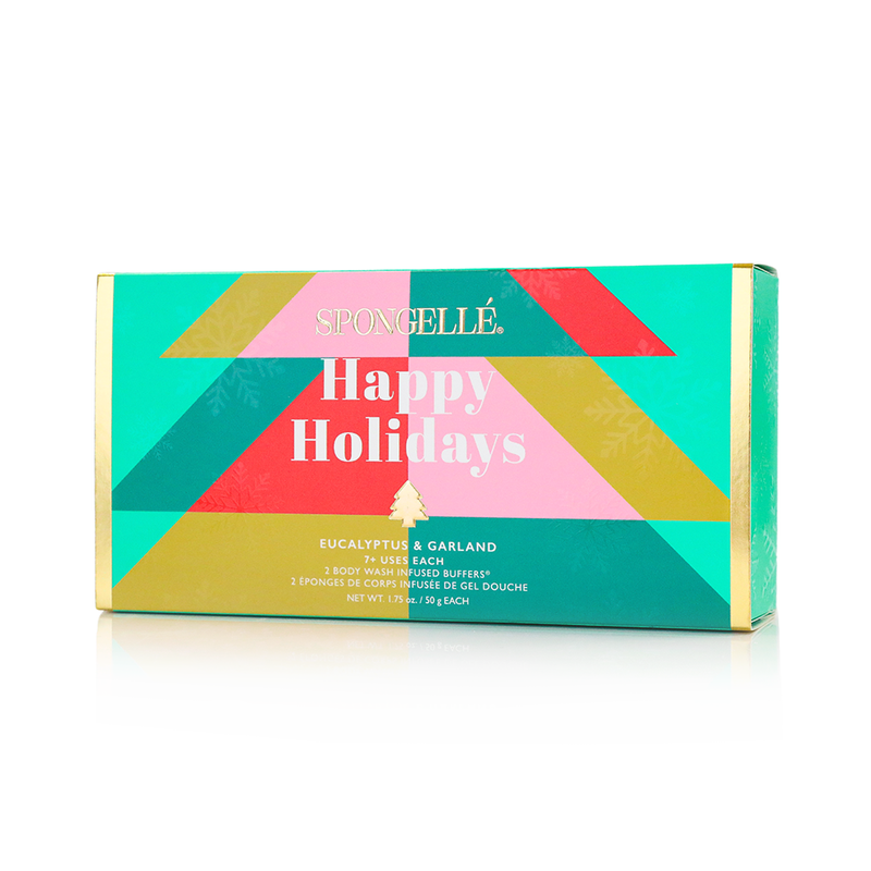 Spongellé Happy Holidays | Holiday Tree Gift Set Body Wash Infused Buffer
