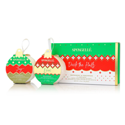 Spongellé Deck the Halls | Holiday Ornament Gift Set Body Wash Infused Buffer