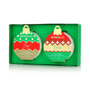 Spongellé Deck the Halls | Holiday Ornament Gift Set Body Wash Infused Buffer