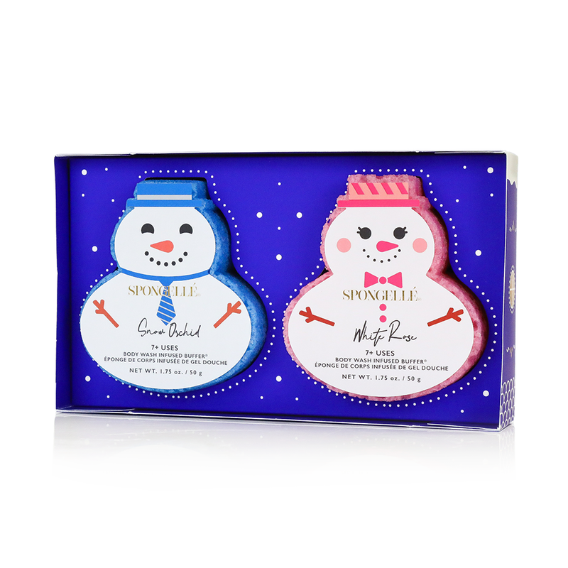 Spongellé Winter Wonderland | Holiday Snowman Gift Set Body Wash Infused Buffer