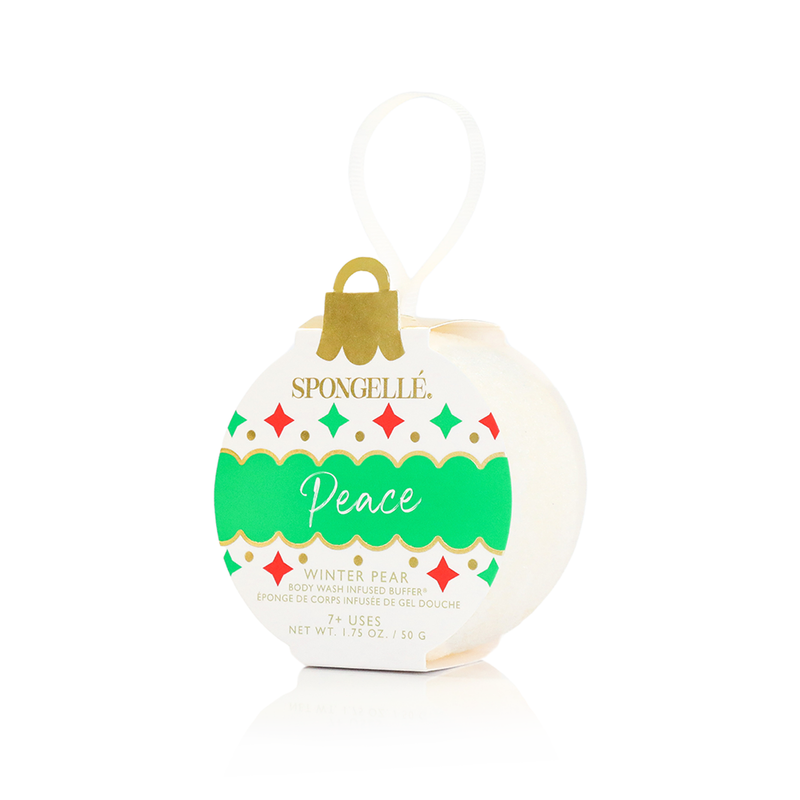 Spongellé Celebrate the Season | Holiday Ornament Gift Set Body Wash Infused Buffer