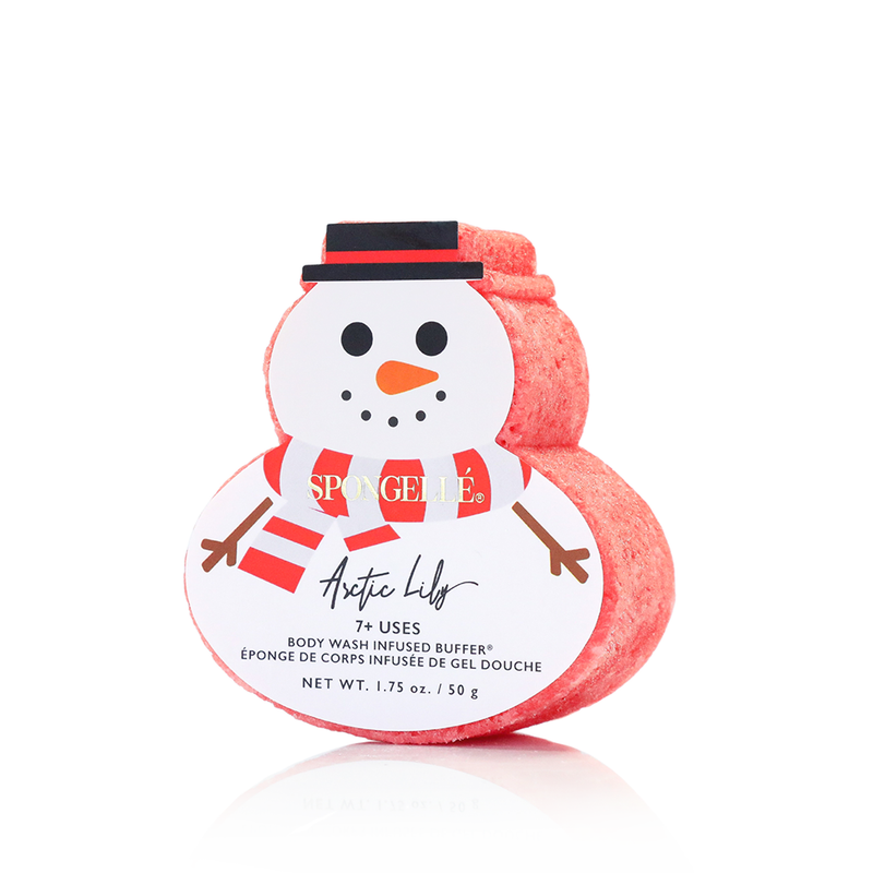 Spongellé Let It Snow | Holiday Snowman Gift Set Body Wash Infused Buffer