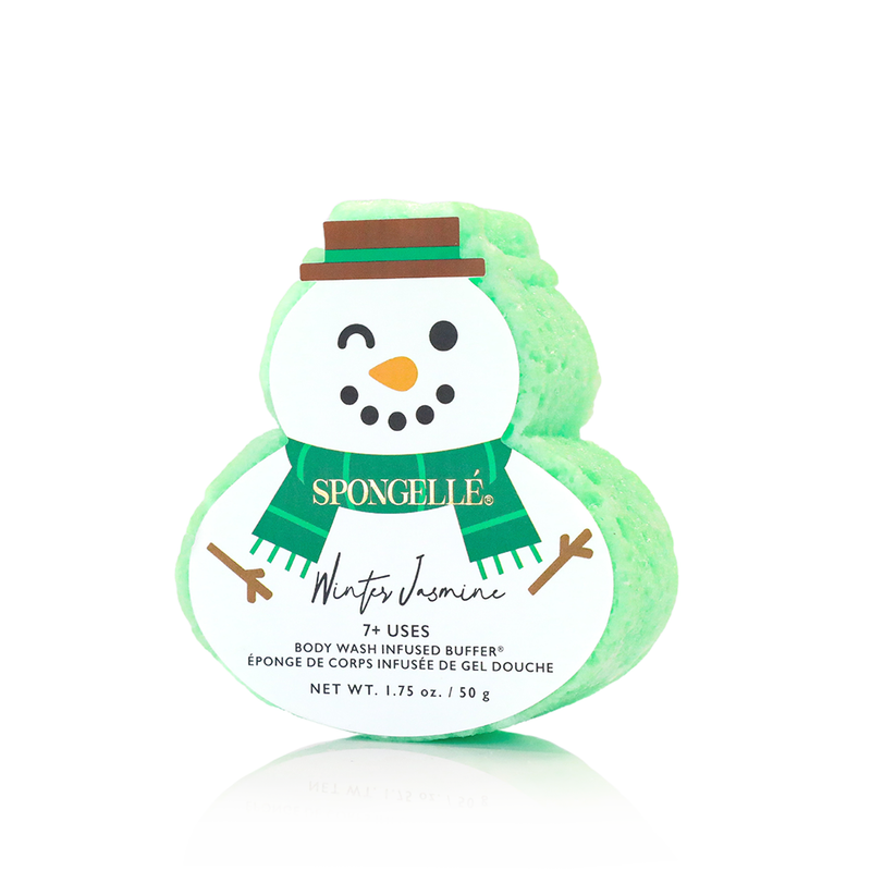 Spongellé Let It Snow | Holiday Snowman Gift Set Body Wash Infused Buffer